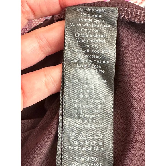 KOBI Aubergine/Black Miley Long Sleeve Blouse size Small - Picture 7 of 15